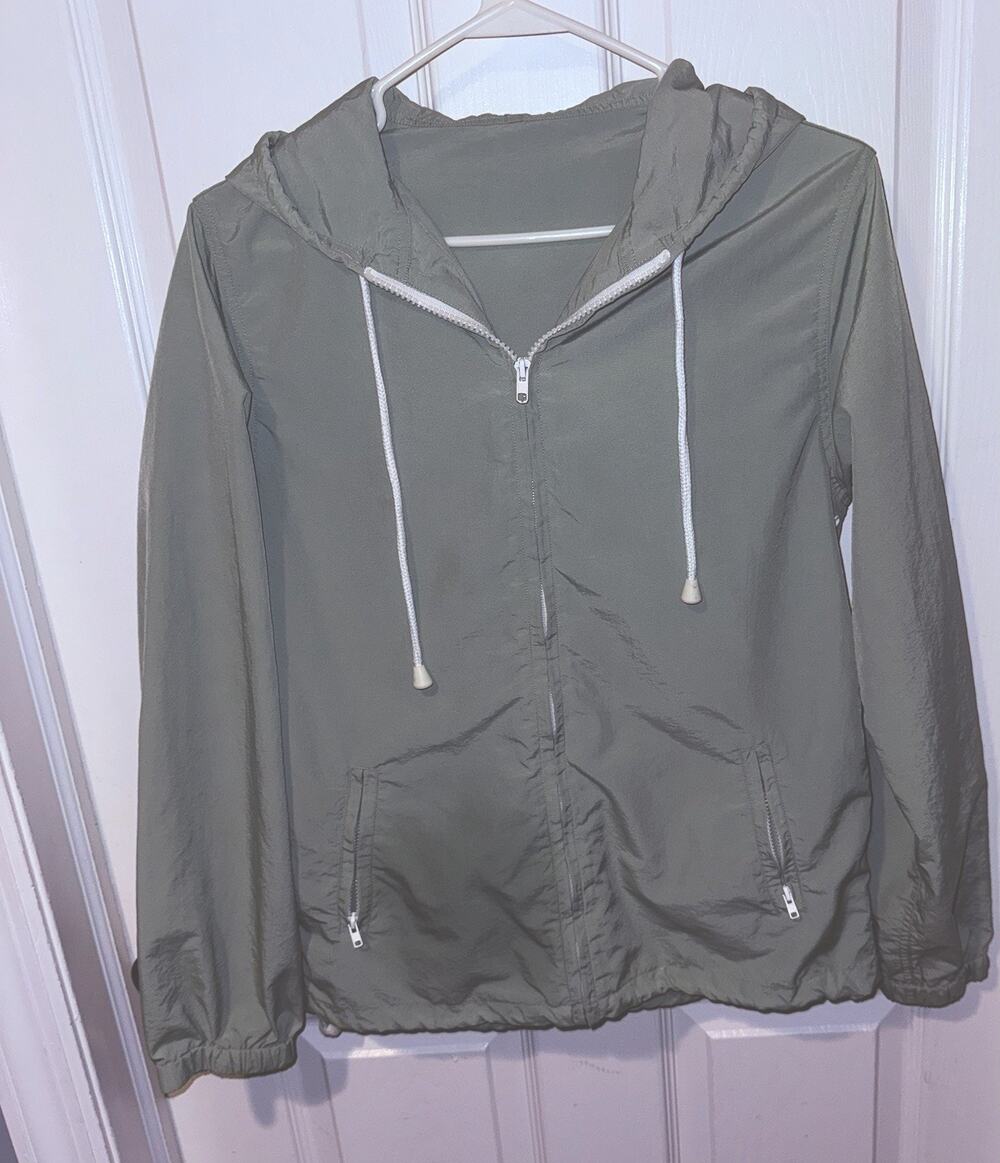 J. Galt Shanghai Women's Windbreaker Light Coat Mint Blue Jacket Size S